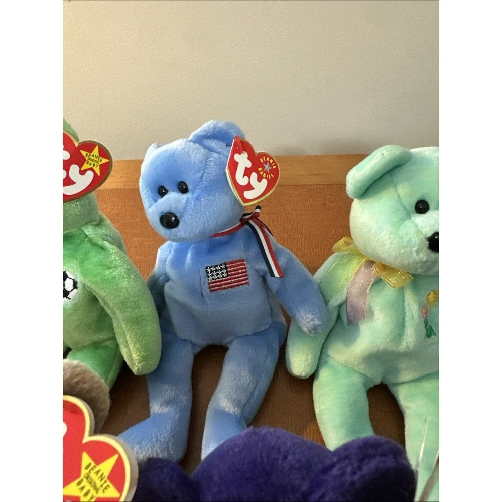 Vtg Beanie Babies Ty: Valentina, 1999, Soccer, Princess Di, With Tags 7 Total